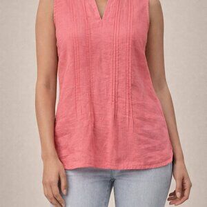 Jones New York Pink Top Size M Linen Cool Summery